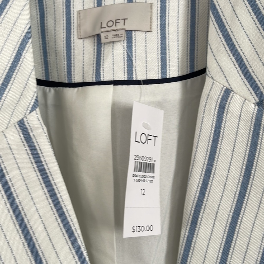LOFT Striped Modern Blazer | 12 - Picture 8 of 11